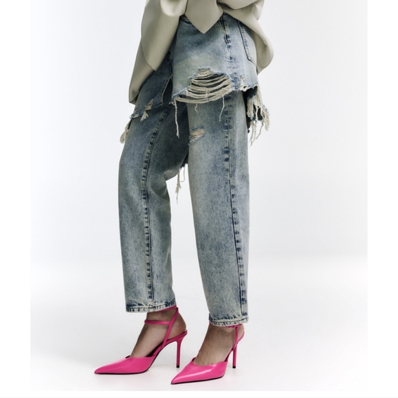 HEELED LEATHER SLINGBACKS SIZE 8 - Picture 6 of 10